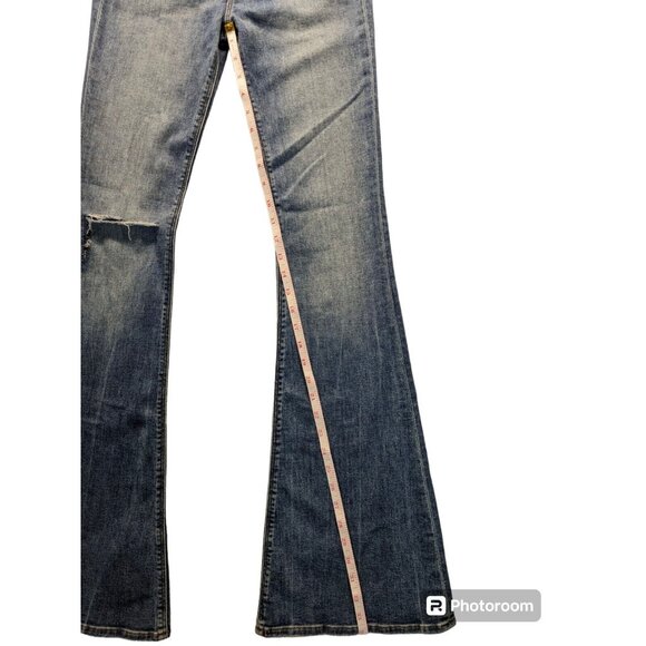 Hudson Holly High-Rise Flare Denim Jeans Gravity Blue Womens Size 24 $195 NWT - Picture 3 of 7